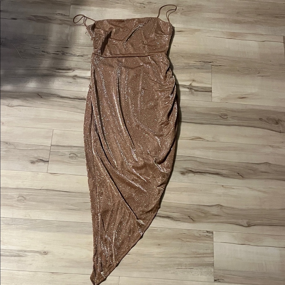 Elegant Brown Evening Dress